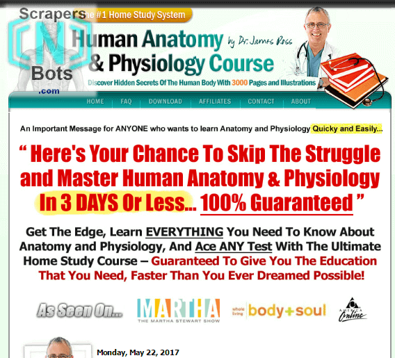 Human Anatomy Physiology Course Dr James Ross Website.
