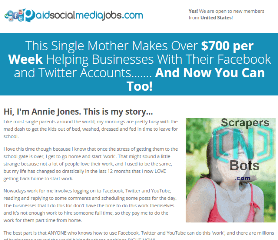 Paid Social Media Jobs Annie Jones Website.
