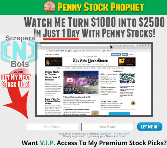 Penny Stock Prophet James Connelly Website.