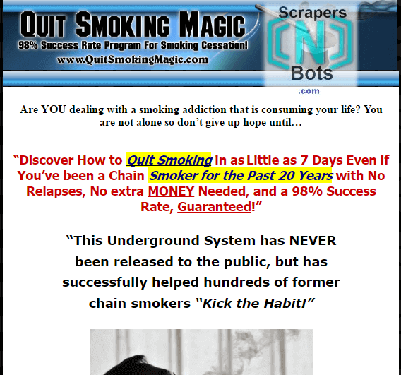 Quit Smoking Magic Mike Avery Website.