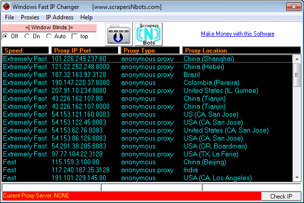 Image of Windows Fast IP Changer Software.