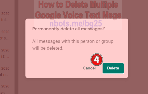 Image of How To Delete Multiple Text Messages Google Voice Steps To Actually Delete Not Archive Messages Steps 4.