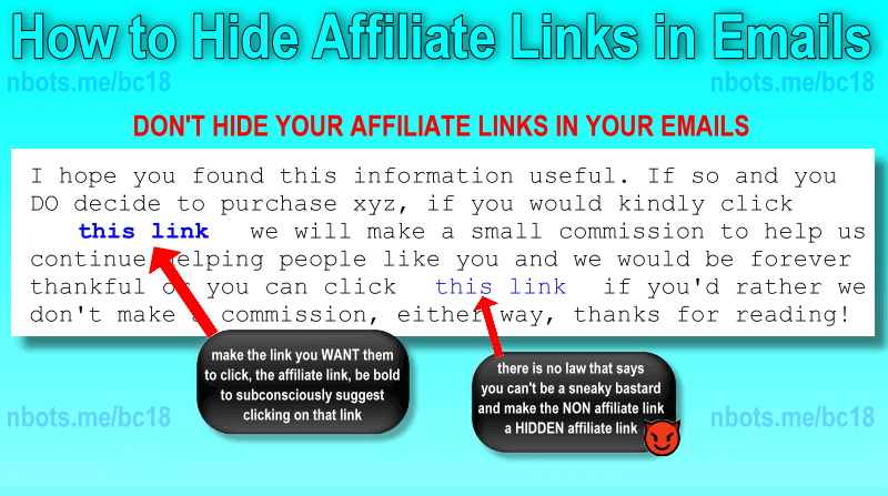 Image of How To Hide Affiliate Links In Emails Dont Hide Your Emails Affiliate Links.