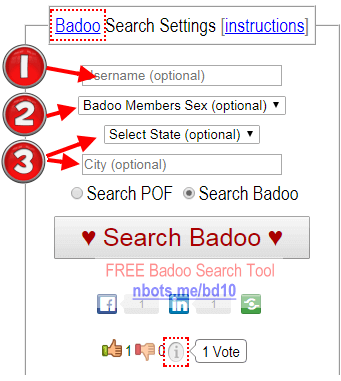 Badoo location settings