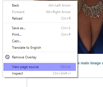 Image of POF Right Click Menu to View Source See Members Email.