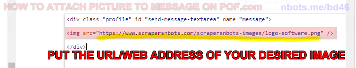 Image of How To Attach Picture To Message Enter Image Source Code.