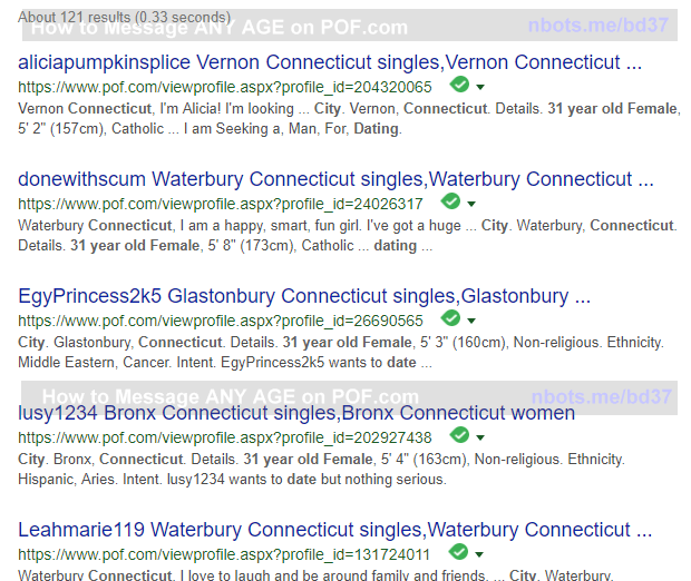 Image of POF Age Restriction Search Google Text Search Results.