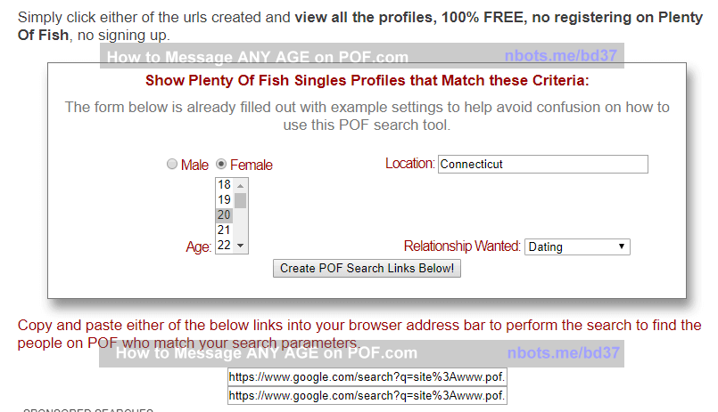 How to search and/or message anyone any age on POF.com.