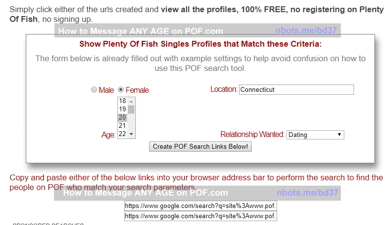 Search pof username POF Username