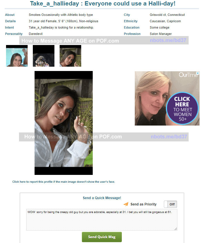 Image of POF Age Restriction Search View POF Profile Any Age.