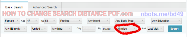 Image of Pof Change Search Distance Basic Search.