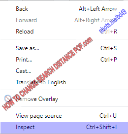 Image of POF.com Change Search Distance Context Menu Inspect.