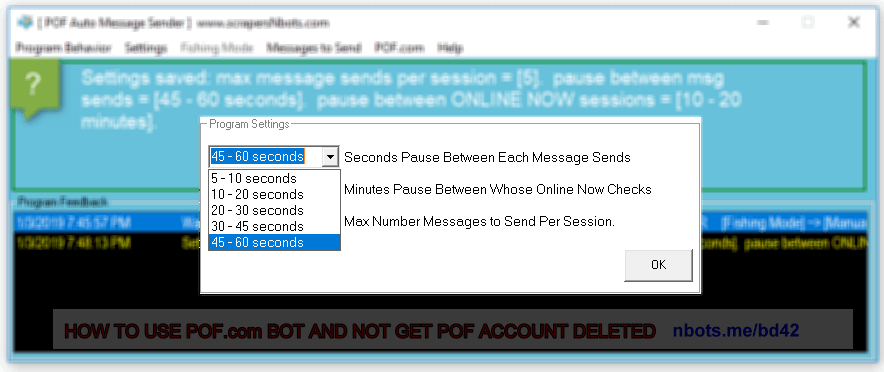 Account pof messages delete POF Not