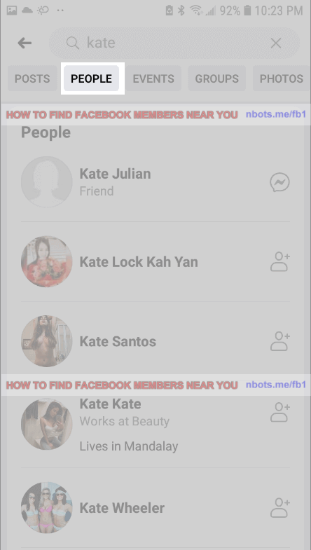 Image of Find Facebook Members Near You Mobile Click People.
