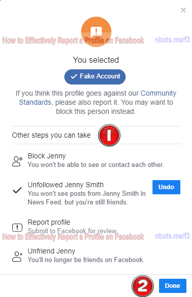 Image of How To Effectively Report Facebook Profile Block Unfollow Options Click Next.
