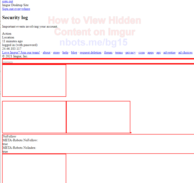 Image of How To View Hidden Content Imgur Website After Hidden Content Revealed.