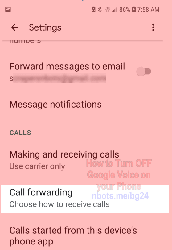 Image of How To Turn Off Google Voice On Your Phone Google Voice App Press Call Forwarding.