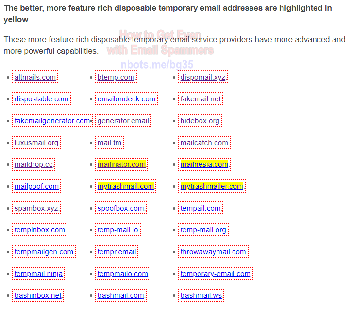 Image of Get Even With Email Spammer Giant List Anonymous Email Services.