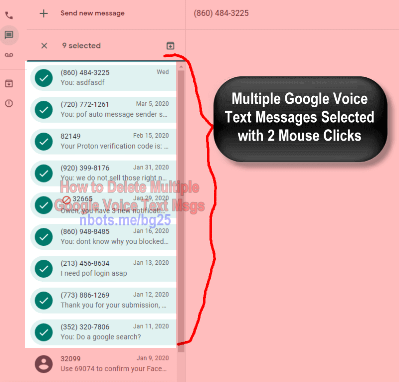 google voice text messages