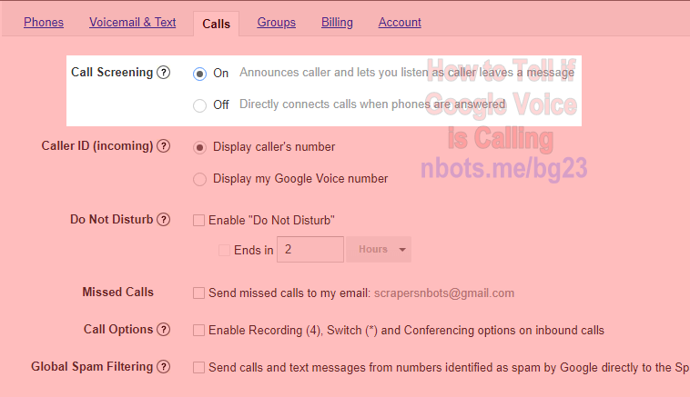 Image of How To Tell If Google Voice Is Calling Call Screening Legacy Google Voice.