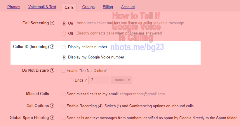 Image of How To Tell If Google Voice Is Calling Callerid Google Voice Number.