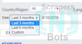 Image of How To Use Bing Keyword Research Tool Select Predefined Date Range. Image of How To Use Bing Keyword Research Tool Select Predefined Date Range.
