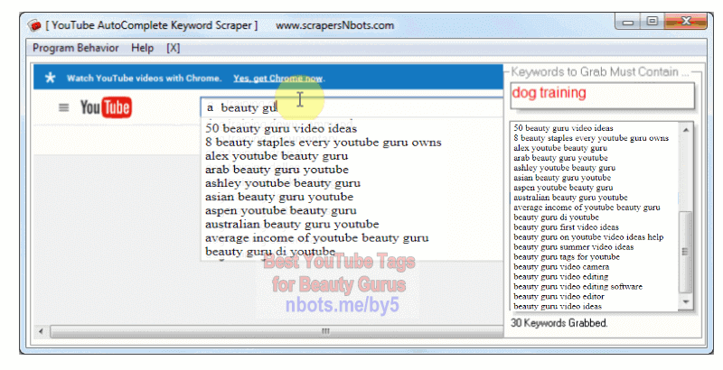 Image of YouTube Auto Complete Keyword Scraper Software. Image of YouTube Auto Complete Keyword Scraper Software.