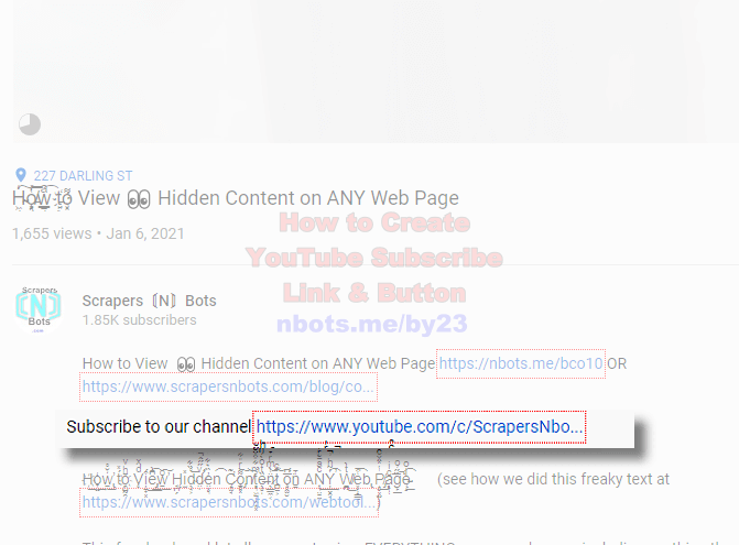 Image of How To Create Subscribe Link Button Subscribe Link In Our Youtube Video Description.
