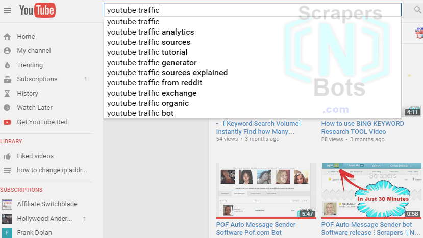 Youtube Keyword Search Volume Traffic Estimator Tool