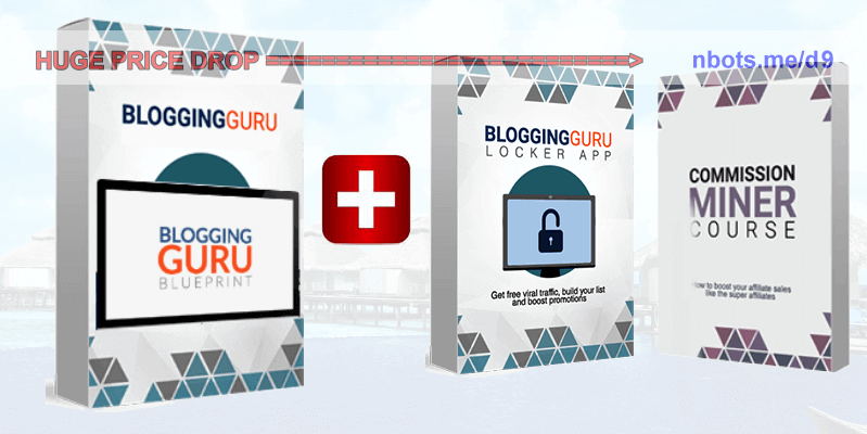 Image of Items Include with Blogging Guru Blueprint: ① Blogging Guru Blueprint, ② Commission Miner Course, ③ Content Locker App.