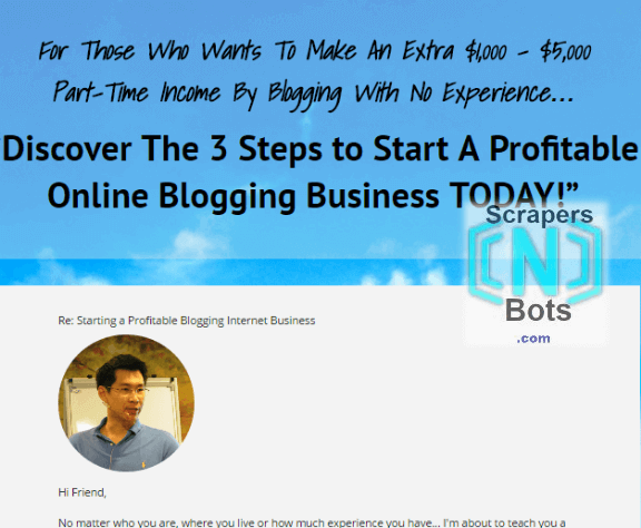Blogging Guru Blueprint Patric Chan Website.