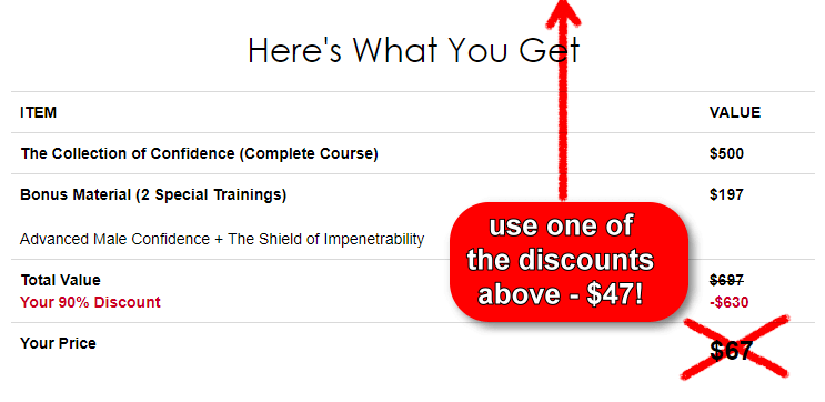 List of All Products Include in Collection Of Confidence Hypnotica Download.