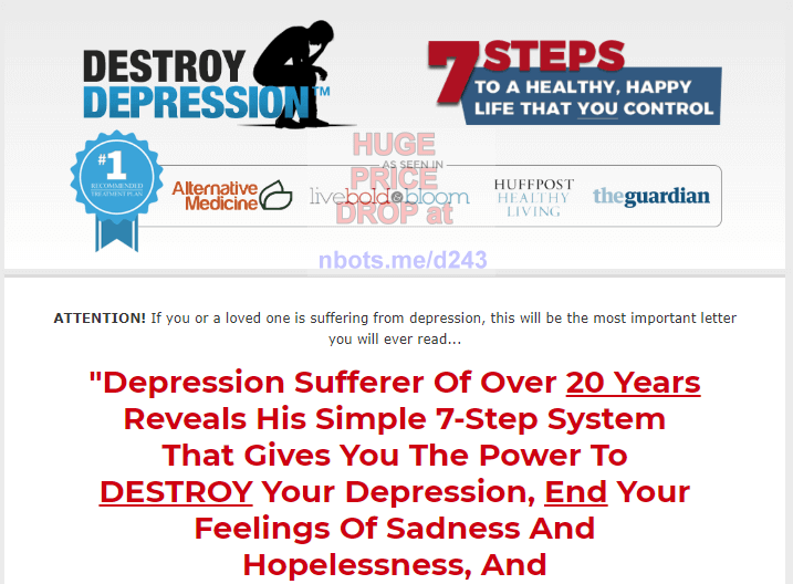 Image of Destroy Depression James Gordon Website.