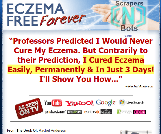 Eczema Free Forever Rachel Anderson Website.