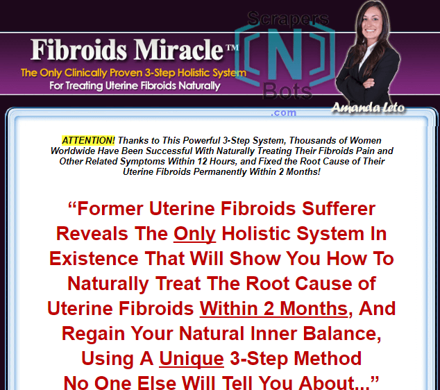 Fibroids Miracle Amanda Leto Website.