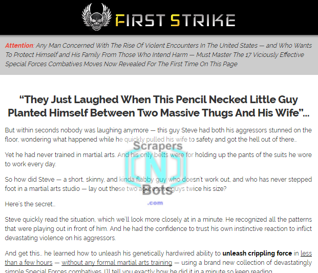 First Strike Combatives Todd Lamb Website.