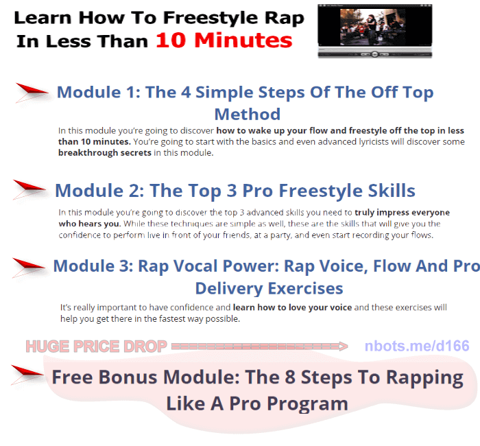 Image of Freestyle Rap For All Course Modules.