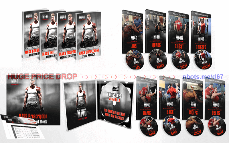 Image of MI40 Mass Intentions Bodybuilding Instructions, Charts & Exercises.