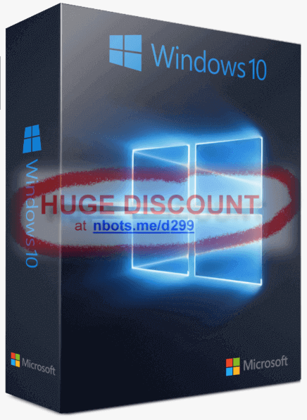 Image of Microsoft Windows 10 Software Box.