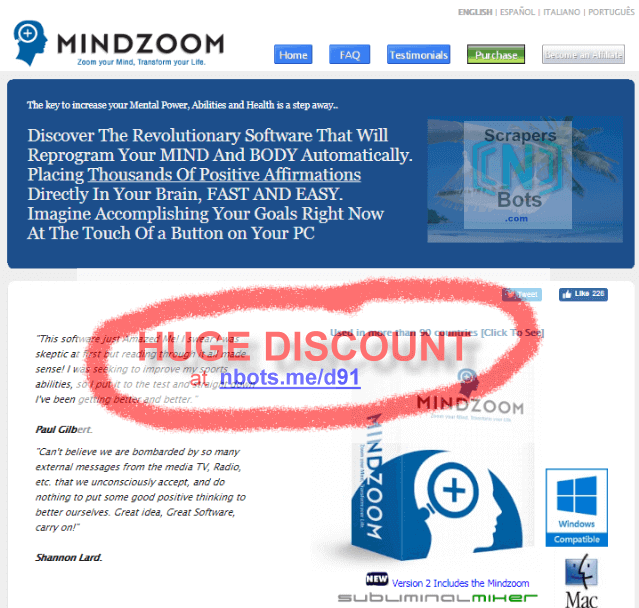 Mindzoom Dino Ruales Website.