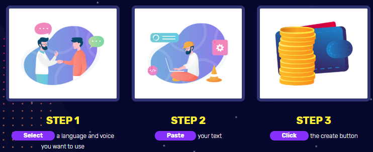 Image Showing how Creating a New Media Voiceover with Newscaster Vocalizer is a Simple 3-step Process.