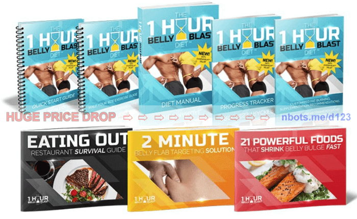Image of All Ebooks Included with The One Hour Belly Blast Download.