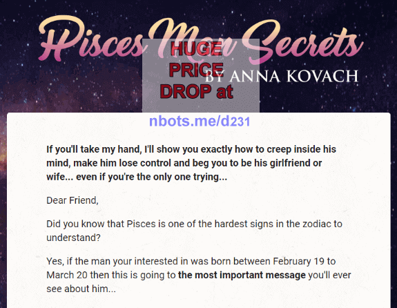 Pisces Man Secrets Anna Kovach Website.