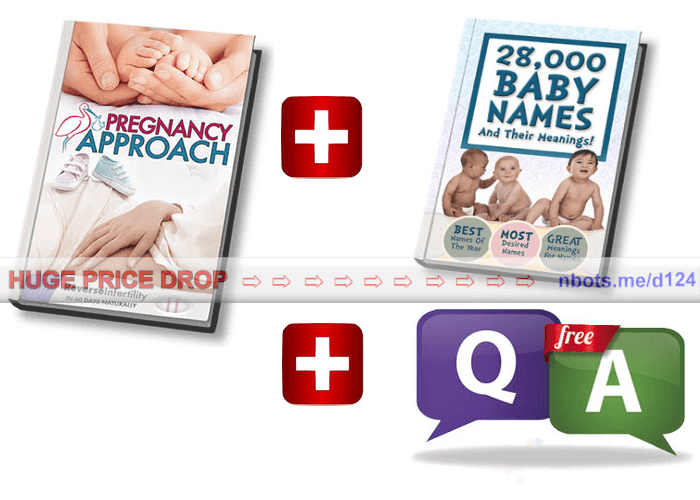 Image of Pregnancy Approach Ebook plus Bonus #1 - 28,000 Baby Names plus Bonus #2 - Pregnancy Questions & Answers.