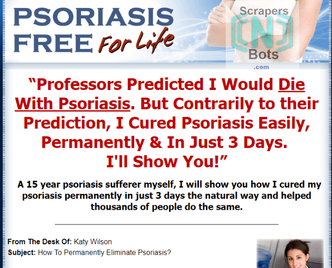 Psoriasis Free For Life Katy Wilson Website.