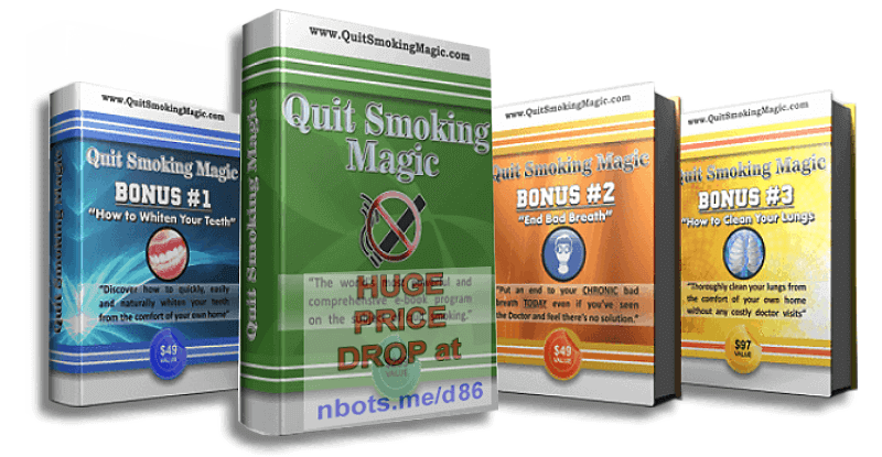Image of Quit Smoking Magic Ebook Plus Bonus Ebooks Included with Quit Smoking Magic Discount.