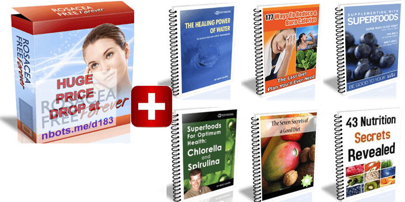 Image of Rosacea Free Forever Ebook Plus Bonus Books Included.