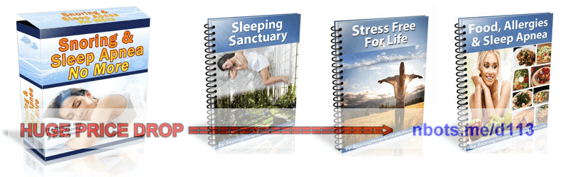 Image of Snoring and Sleep Apnea No More E-book Plus Bonus E-books Included with Download.