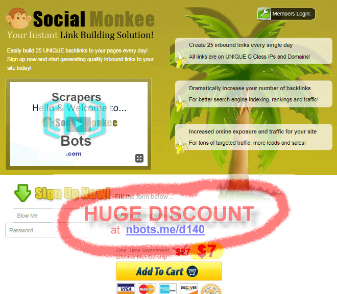 Social Monkee Website.