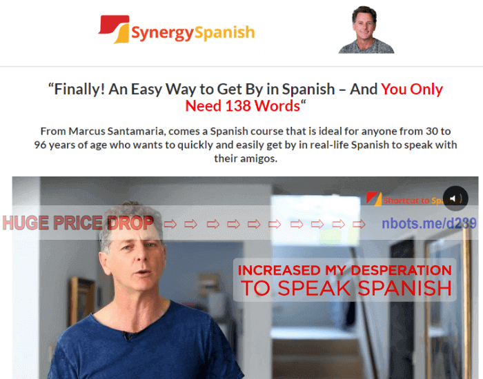 Image of Synergy Spanish Marcus Satamraia Website.